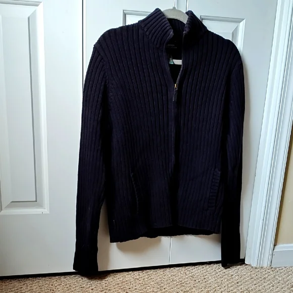 Ralph Lauren Womens L Black Zip Sweater - Picture 1 of 6